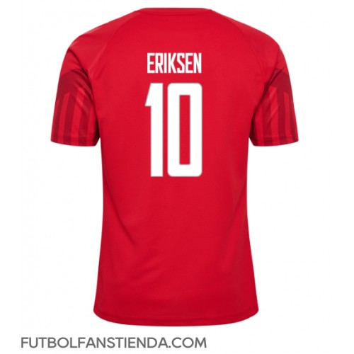 Dinamarca Christian Eriksen #10 Primera Equipación Mundial 2022 Manga Corta